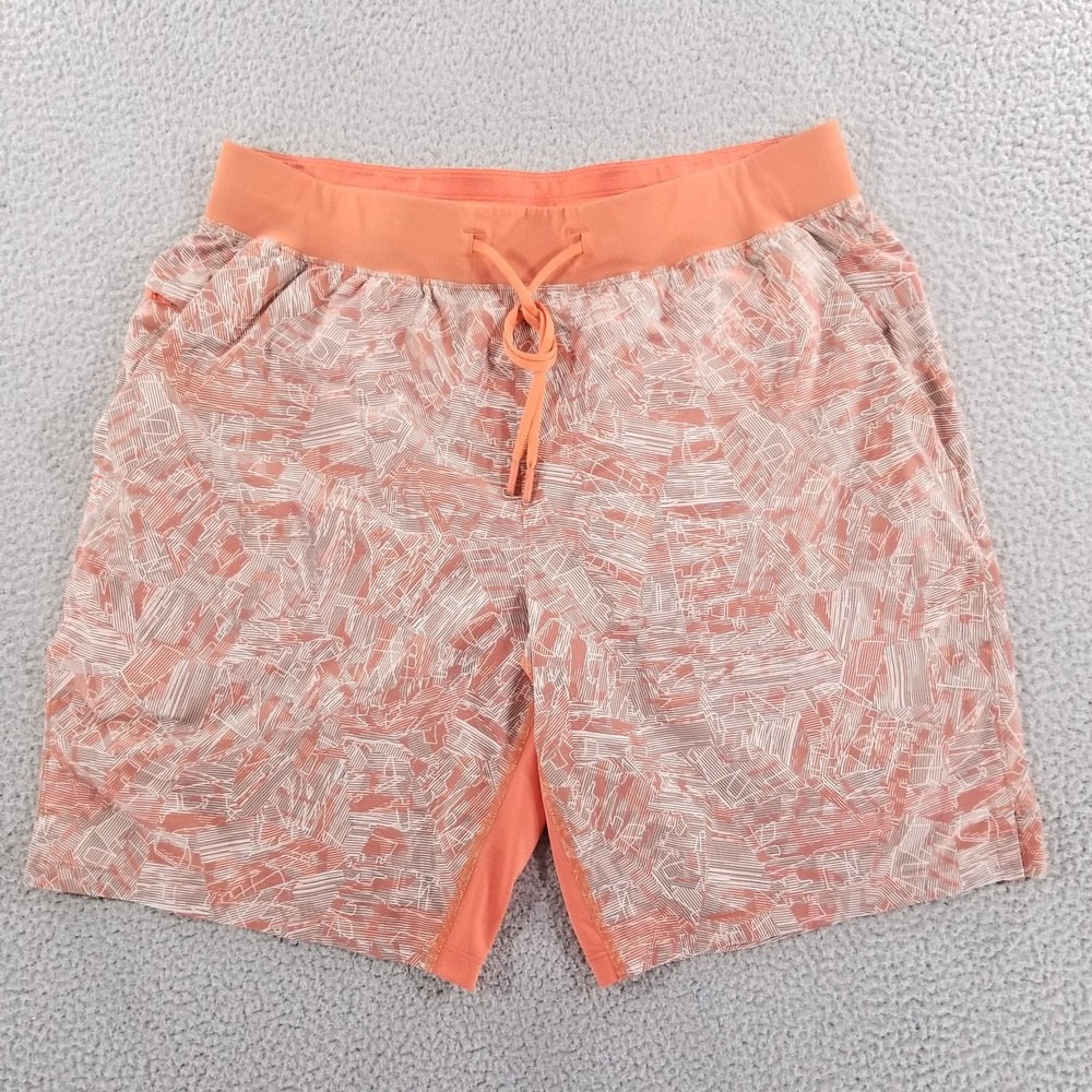 Lululemon Shorts Mens XL Organge T.H.E. Linerless Performance Running Training
